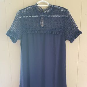 CONTEMPLAY Navy blue short sleeve dress